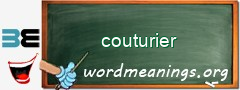 WordMeaning blackboard for couturier